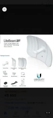 Antena Ubiquiti LiteBeam M5-23