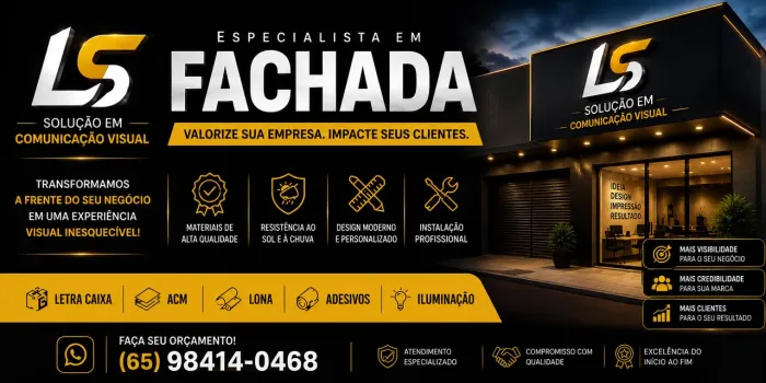 FACHADAS COMERCIAIS | LS Solução em Comunicação Visual