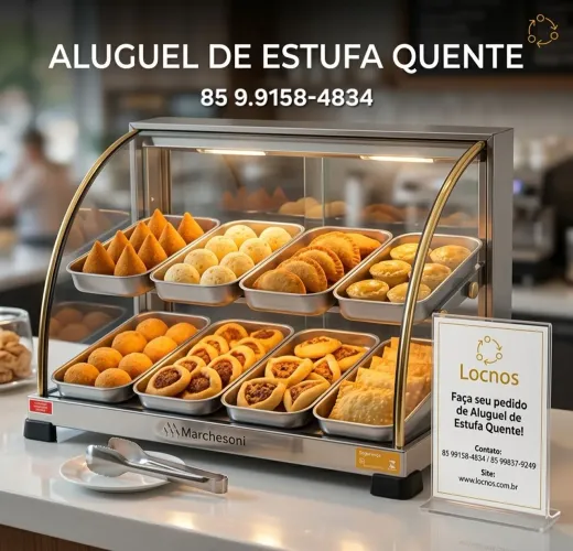Aluguel de estufa quente para salgados