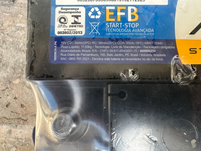 Bateria Moura 60 ah EFB