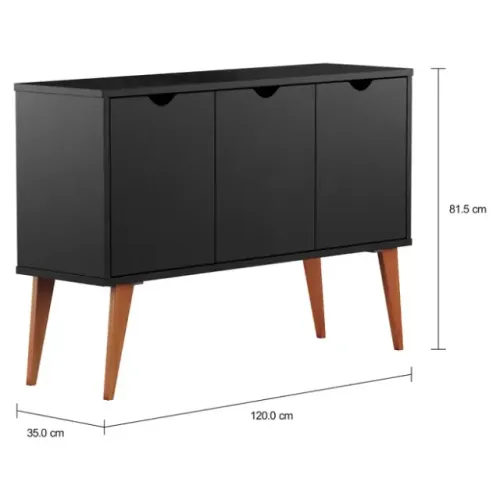 BUFFET 3 PORTAS 1,20 M X 35 CM LIN TOK STOK