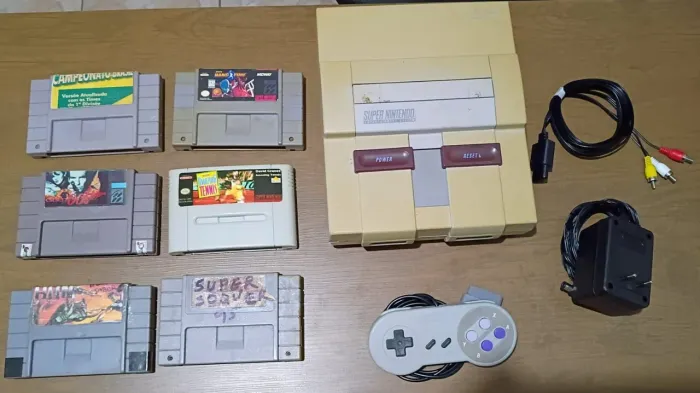 Super Nintendo Fat Completo + 6 Jogos - R$ 650