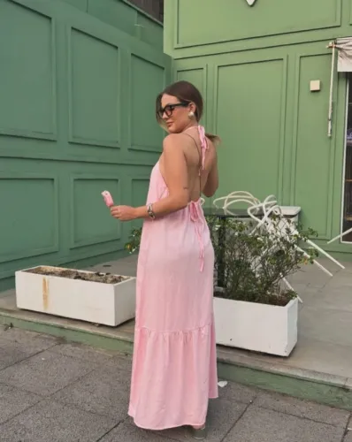 Vestido rosé 