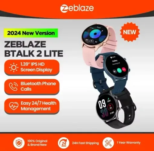 Smartwatch Zeblaze Btalk 2 Lite, Redondo com Pulseira Lacrado! (99995.9905 zap)