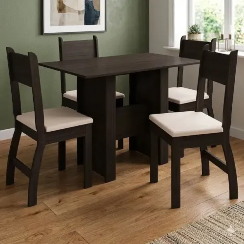 Mesa Milano 4 Lugares Amêndoa Savana Promoção
