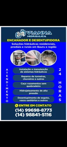 Encanador predial e residencial e desentupidora