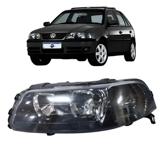 Farol Saveiro Gol Parati G3 Duplo 99 05 Máscara Negra Le Esquerdo/motorista