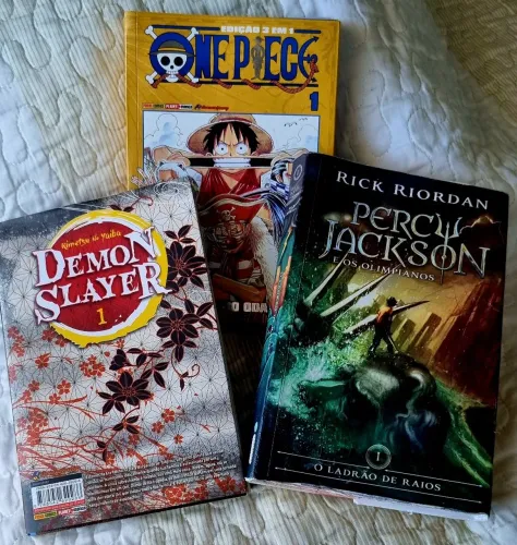 Combo Imperdível: Mangás + Livro Percy Jackson