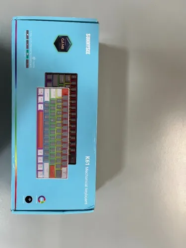Teclado mecânico com fio K61 10 tipos de jogos e escritório com iluminação Branco