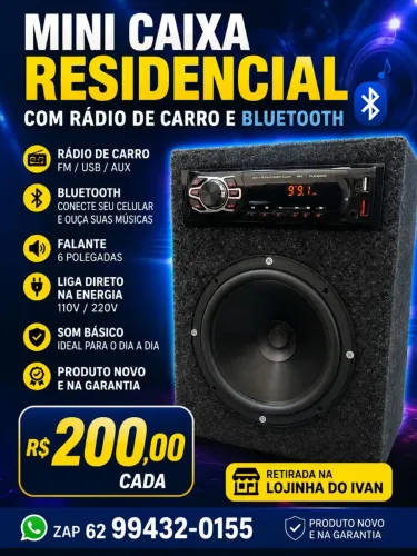 Caixa de som residencial pequena