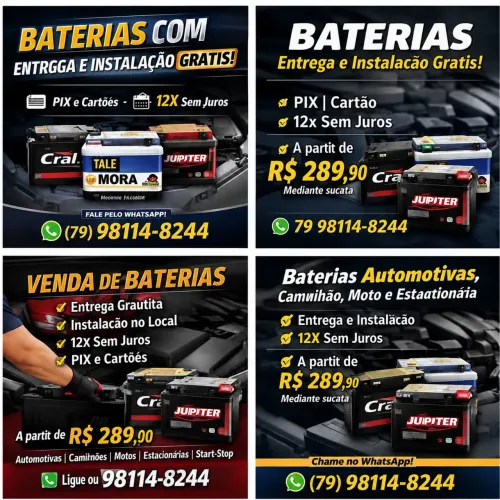 Baterias automotivas aparti de 289,90