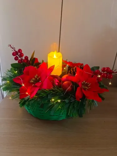 Cesta arranjo de natal