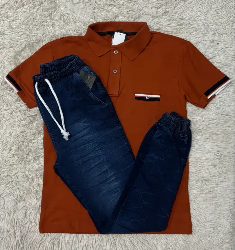 Kit P Camisa Polo e Calça Jogger Lycra P