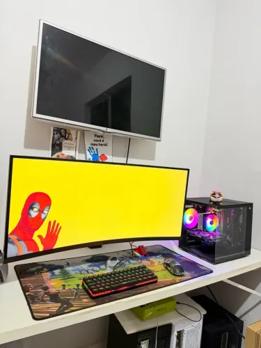 Vendo ou troco - pc gamer completo novo e garantia - r5 5500 + rx 590 + monitor 24 +