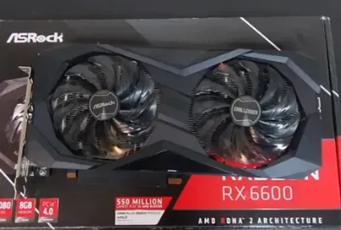 Placa de Vídeo ASRock RX 6600 Challenger D 8GB GDDR6 (Com Caixa)