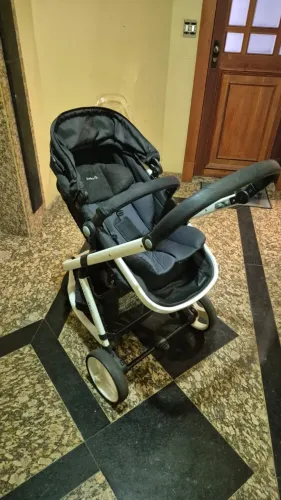 Carrinho de Bebê com Bebê Conforto Safety 1st TS Mobi Duo 3 Rodas até 15kg