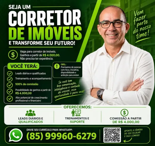 VOCÊ TEM BOA COMUNICAÇÃO, VISÃO DE NEGOCIOS E VONTADE DE CRESCER?