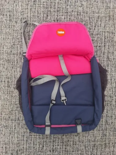 Cadeira Assento de Carro para Cães e Gatos Transpet Tubline (Rosa/Marinho) até 10kg