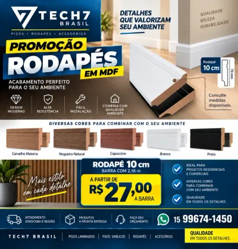 Rodapé de MDF