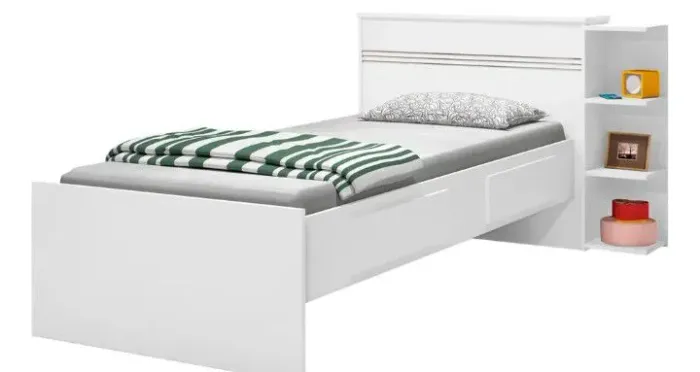Cama solteiro unissex com baú