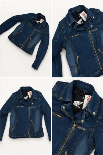 Jaqueta Honda Original Feminina Jeans com Proteção - Tam. G