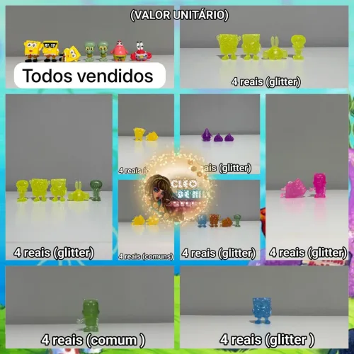 Batavinhos Surpresa Bob Esponja - coleção 1 (Comuns e Glitter)