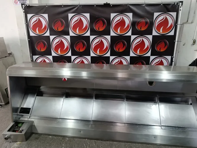Coifa lavadora industrial toda no aço inox no estado de nova funcionando perfeitamente
