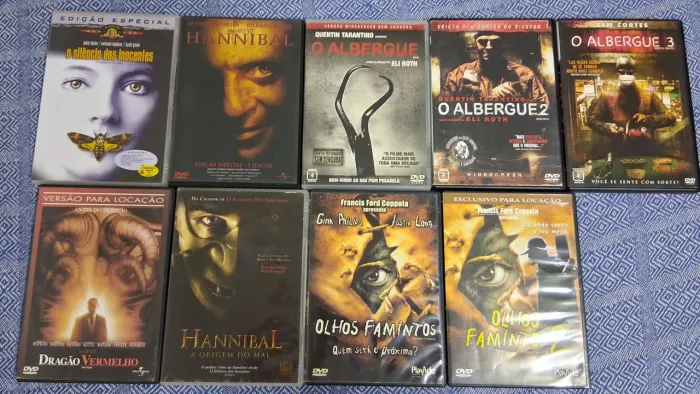 Dvd lote o albergue, olhos famintos, hannibal entre outros