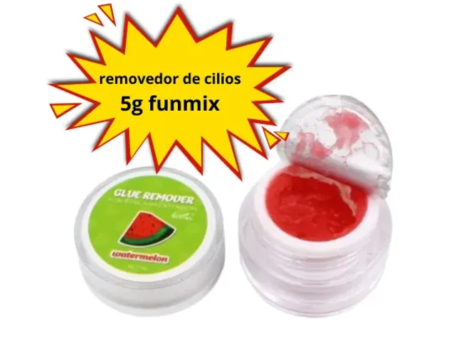 removedor de cola de cilios melancia funmix em creme 5g.