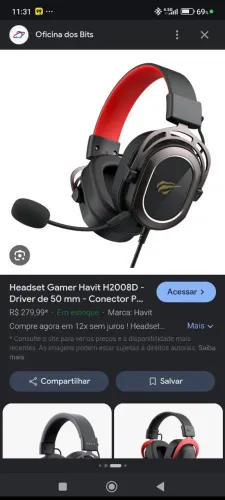 Vende-se fone havic com todos os cabos 