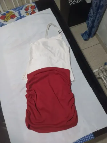 BODY NULA COM BOJO E SAIA CANELADA DRAPEADA 