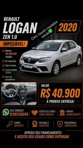 Renault Logan Zen Flex 1.0 12V 4P Mec. 2020