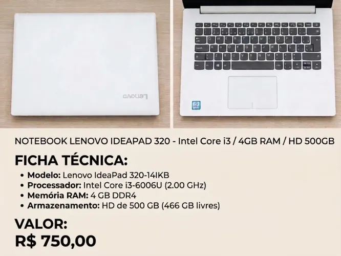 NOTBOOK LE NOVO