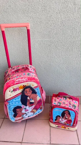 Mochila com lancheira Moana 2 baggagio