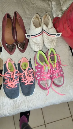 Lote de calçados feminino numeracao 33/34/35/36 tem 9 pares