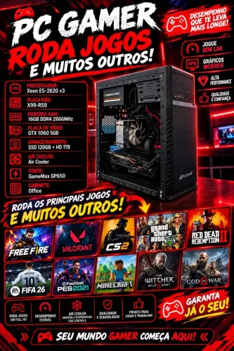 Vendo pc gamer, roda de tudoo