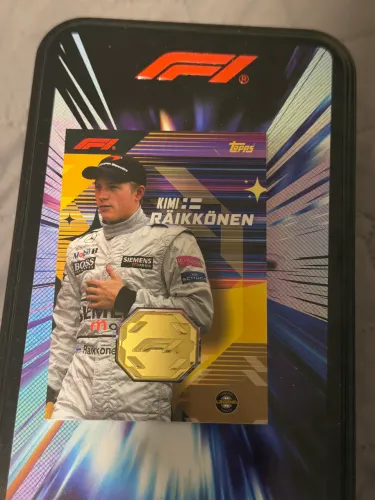 Topps F1 Turbo Attax 2026 Kimi Raikkonen relíquia dourada MR-RAI