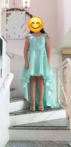 Vestido Mullet verde água