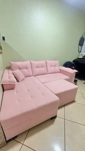 Sofá modulado com puff