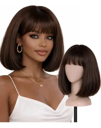 Peruca lace Wig curta fibra futura premium 
