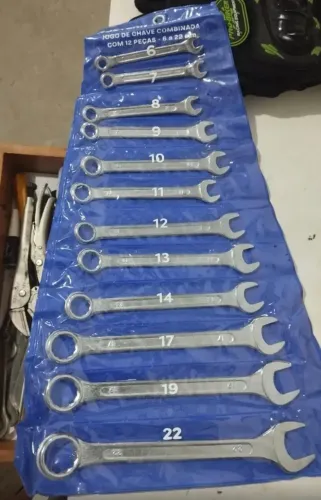 Kit de ferramenta 12 peças chaves combinadas do 6 a 22mm