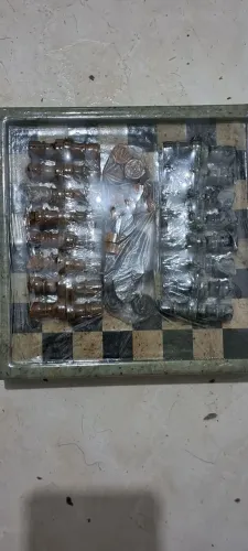 Jogo de xadrez em pedra de sabão
