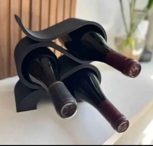 KIT - 2PCS, ADEGA DE MESA ( SUPORTE DE VINHO ) + PORTA ROLHA EM FORMATO DE TAÇA