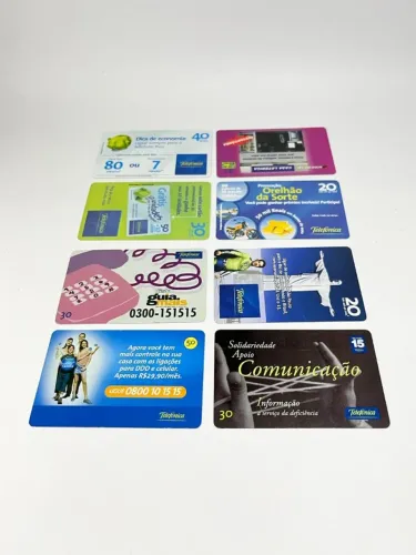 Lote com 16 Cartões Telefônicos Telefônica/Vivo - Temáticos e Promocionais - Colecionismo