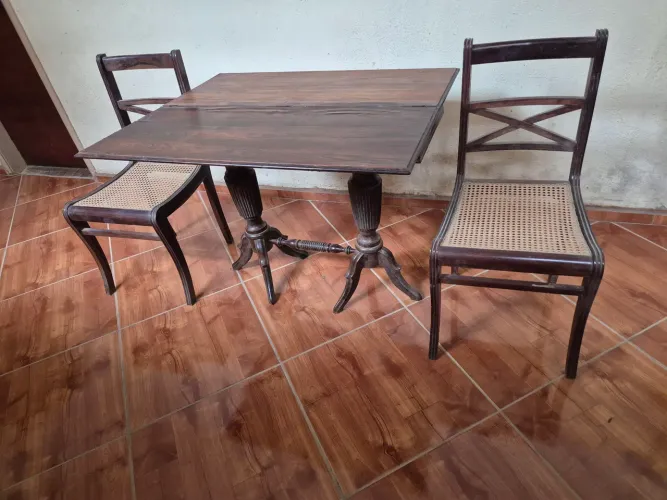 MESA DOBRÁVEL JACARANDA 110 X 080 C/ 02 CADEIRAS JACARANDA