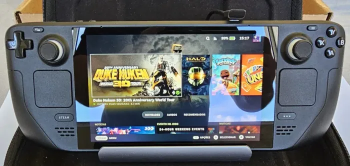 Steam Deck LCD 2TB* (1TB NVMe + 1TB MicroSD) + Docking Station Completa + Acessórios