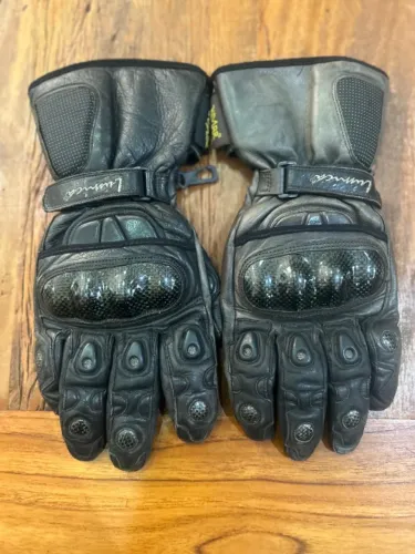 Luva Lumica Couro Kevlar Proteções Carbono Moto Tamanho Xl