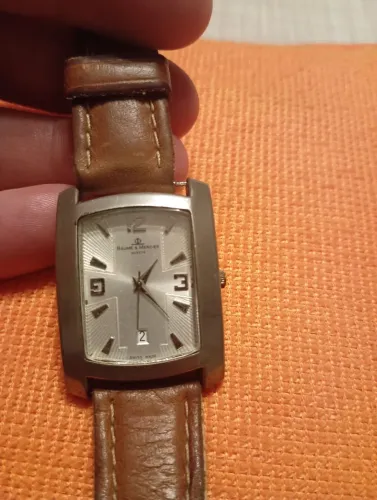 Relógio Baume Mercier Geneve original pulseira em couro marrom item exclusivo.