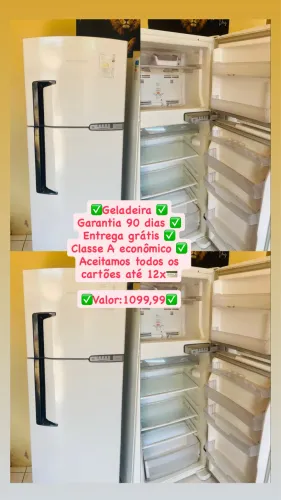 Geladeira/ garantia 90 dias / entrega 