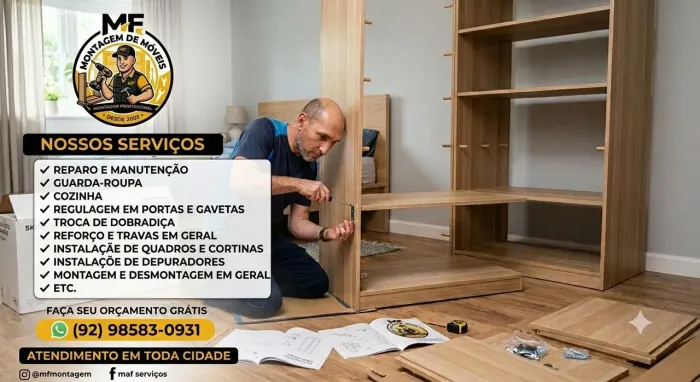 Montador de móveis disponível